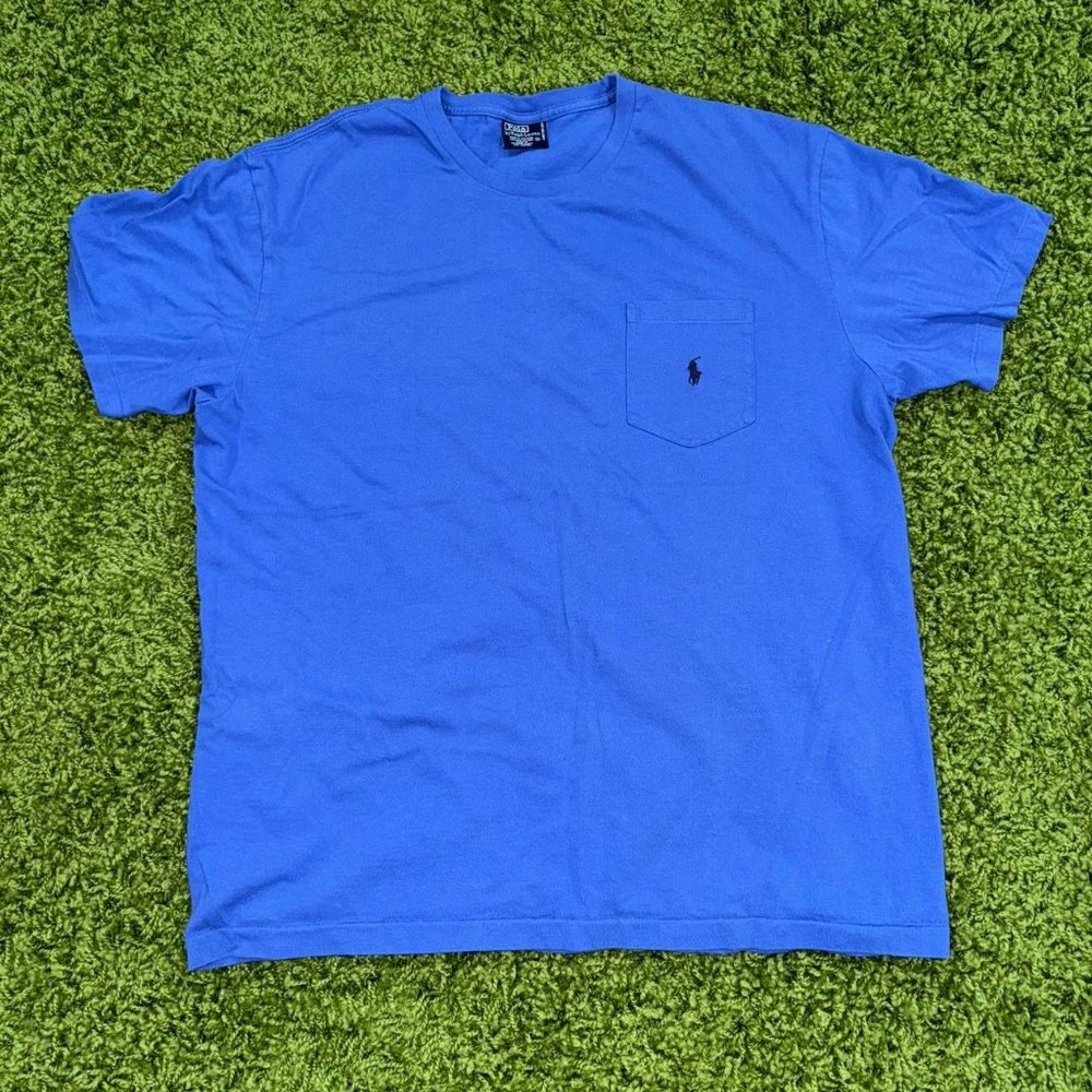 Vintage 90's Polo Ralph Lauren Pocket Tee Sz Large (23x28)